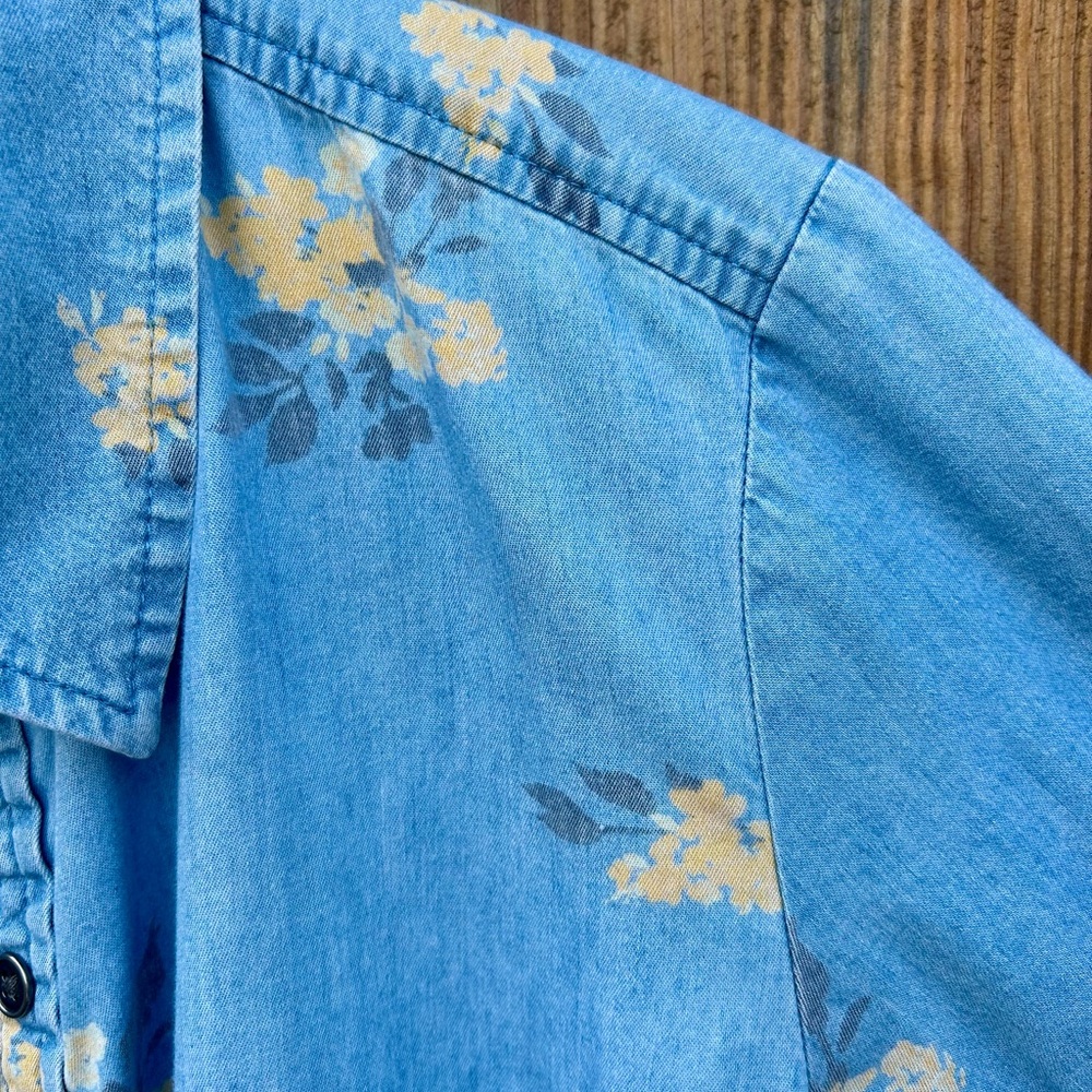 Style & Co Shirt Cottagecore Button Front Floral Shirt Sz. Medium Lightwright - Picture 6 of 11